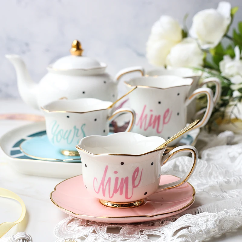 Gold-Afternoon-Tea-Cup-Saucer-Set-Coffee-Cup-Tea-pot-Set-Tea-Tray-Bridesmaid-Gift (1)
