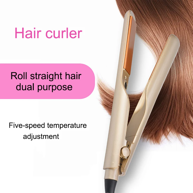 

Electric Hair Straightener Curler Ceramic 2 in 1 Fast Heating 5 Modes Styling DIY Tool Hair Styling Straightening Curling Clip