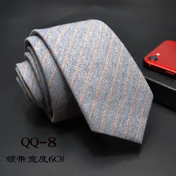

New Men's Business Tie Ultra-narrow Spot Wool-like 6cm*145cm Spot Lattice Strip Men`s Tie