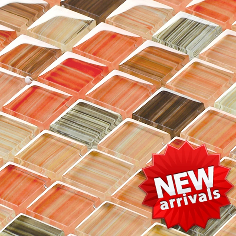 Aliexpress.com : Buy Crystal Glass Mosaic tiles, Orange ...