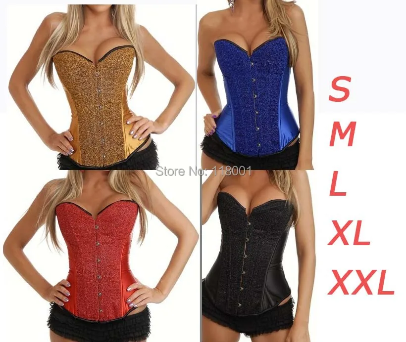 corselet free shipping hot sell wholesale sexy red/blue/black/gold satin waist training corset