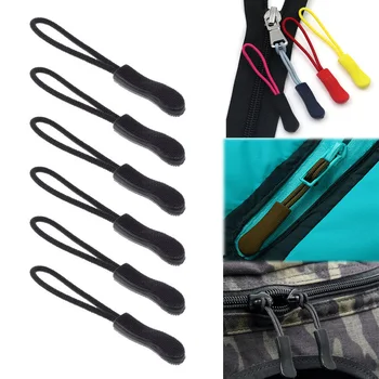 

10 Pcs Zipper Drawstring Zip Cord Tag Replacement Clip Pendant Zipper Tail for Clothes Backpacks Traveling Case Handbag Tents