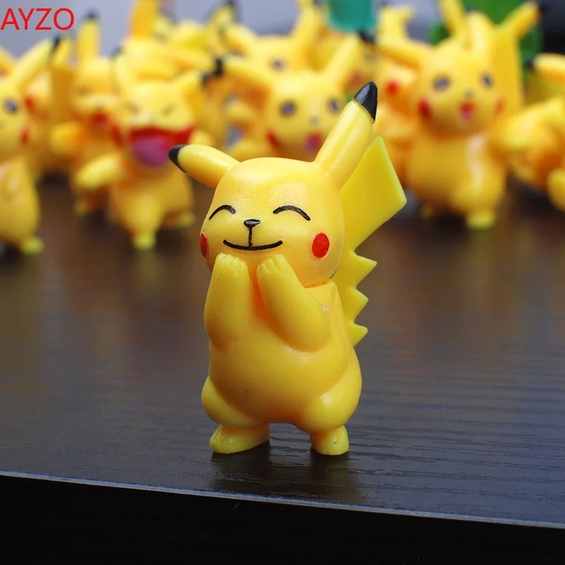 Kids Toy Elf Poco Dream Pikachu Doll Set 18 Pack Small Toy Decoration Cute Decoration Collection Gift Pokemmo Kawaii TTT0006