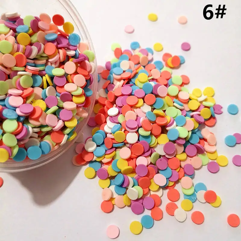 100g Mixed Color Clay Chocolate Sprinkles Heart Shaped DIY Parts Fake Cake Decorating Polymer Clay Sweets Deco Decoration 