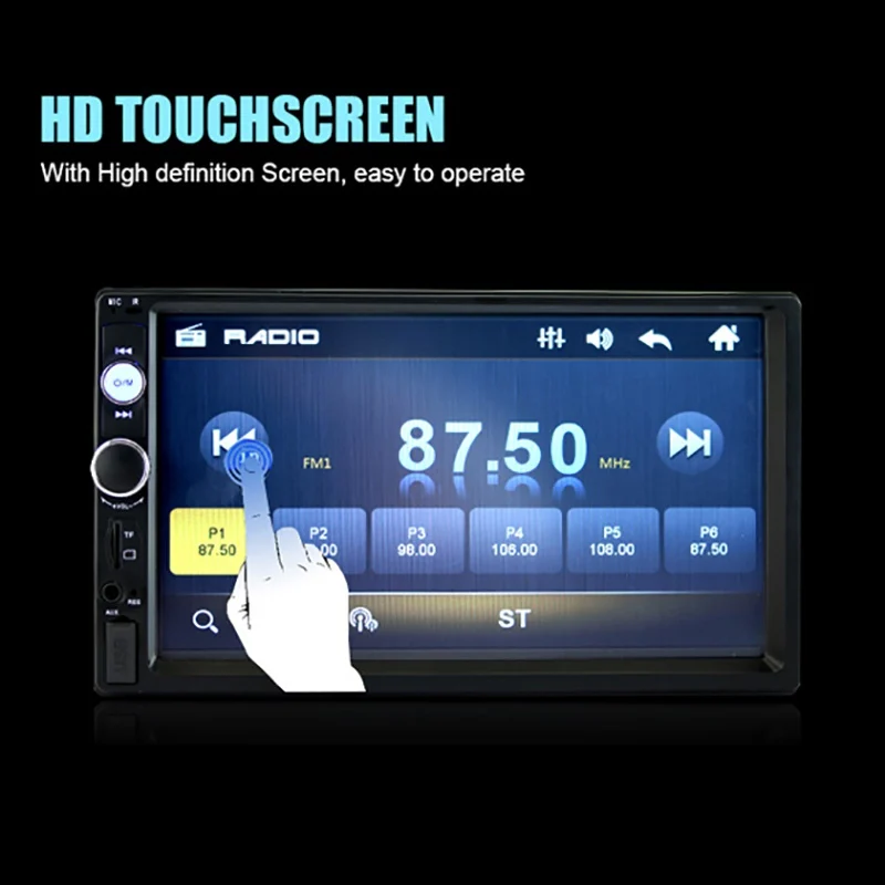 Car Bluetooth MP5 Player 7 Inch HD 1080P Touch Screen Player Car MP5 Support TF USB AUX FM Radio Rear View Camera Remote Control (1)