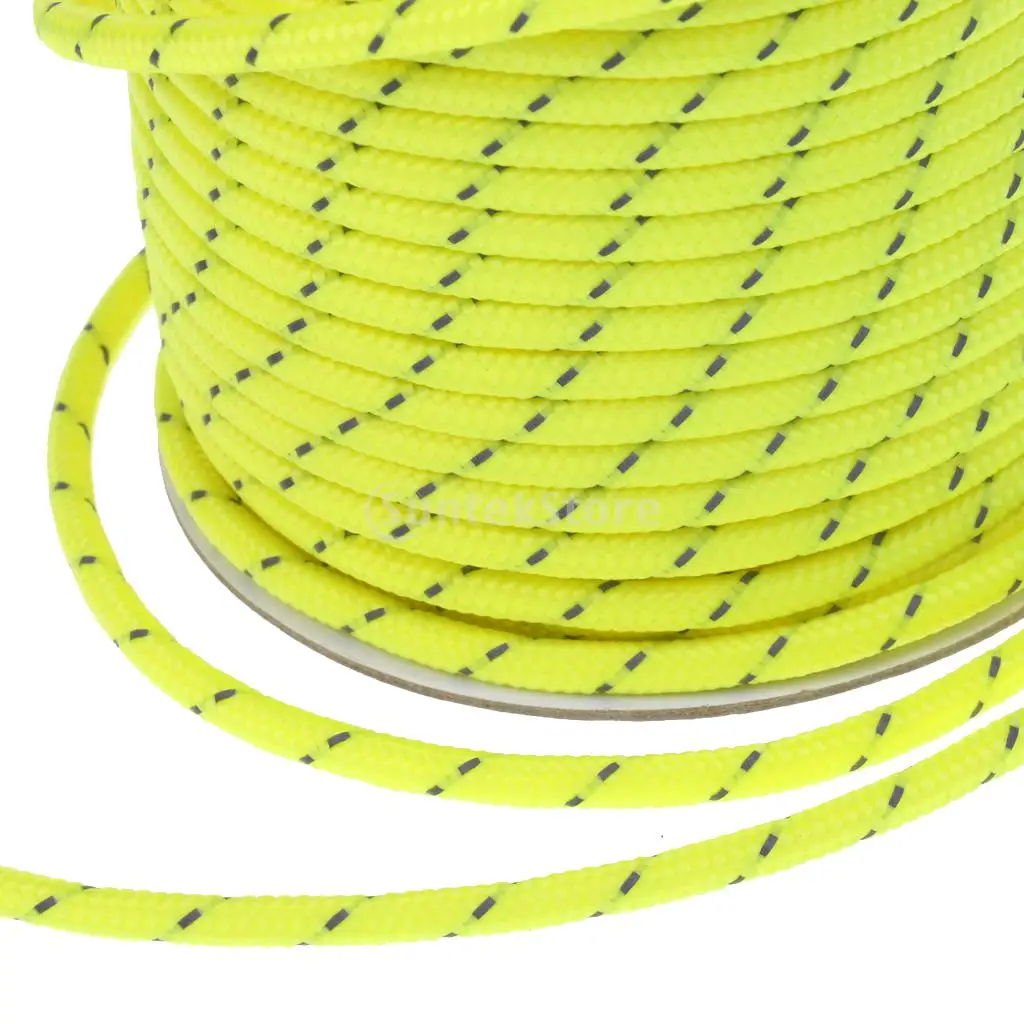 5MM 50 Meters Reflective Guyline Windproof Camping Awning Tent Rope Guy