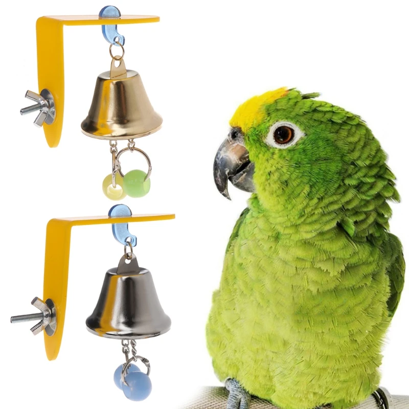 Bird Toys Parrot Bell Hanging Cage Colorful Squeaky Sound Parakeet