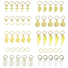 50Pcs/bag Gold Silver Hair Ring Braid Dreadlocks Bead Hair Cuffs Dread Tube Charm Dreadlock Accessaries Extension