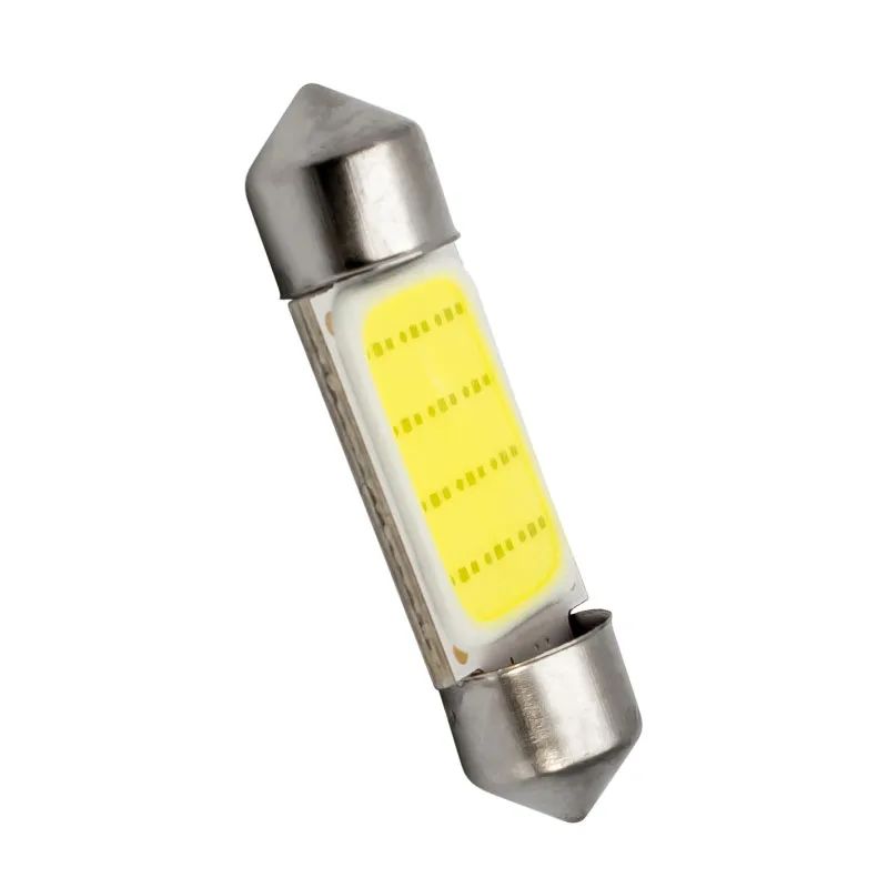 1PCS Car Styling Festoon 31mm 36mm 39mm 41mm LED Bulbs C3W C5W C10W 3W COB LED Light 12 Chips Auto Housing Roof Lamp White