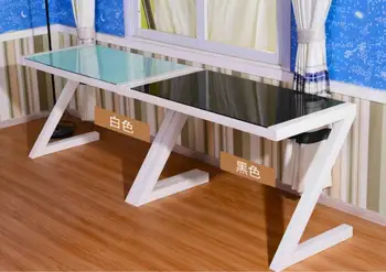

120*60CM Z-Style Office Writing table Tempered Glass Computer Desk Modern Laptop desk