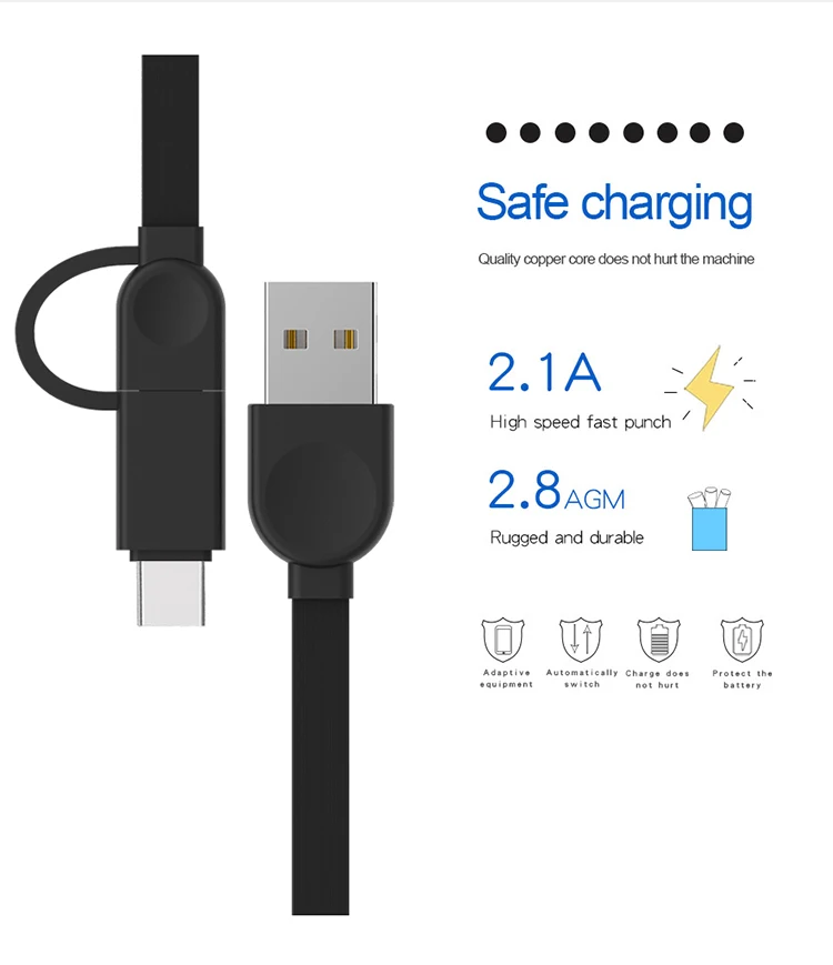USB кабель 2 в 1 для samsung Note 9 8 S9 S8 plus huawei mate 20 pro, шнур для быстрой зарядки и передачи данных, USB C mi cro кабель для Xiaomi mi A2