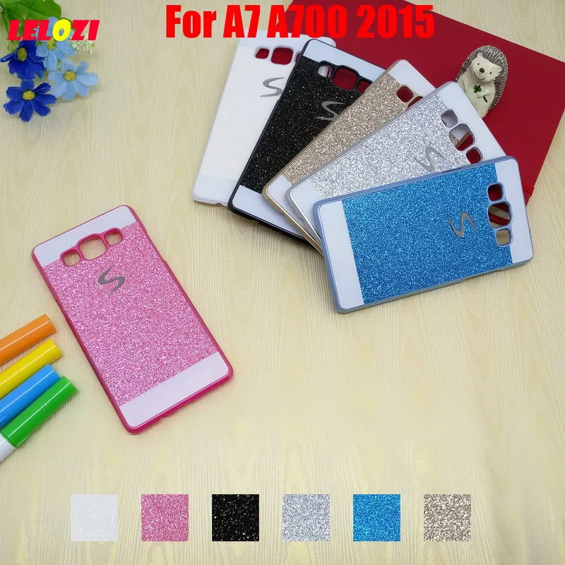 LELOZI Bling Shinning Glitter Hard PC Women Lady Capinha Etui Case Cover Cove For Samsung Galaxy A7 A700 2015 White Silver | Мобильные