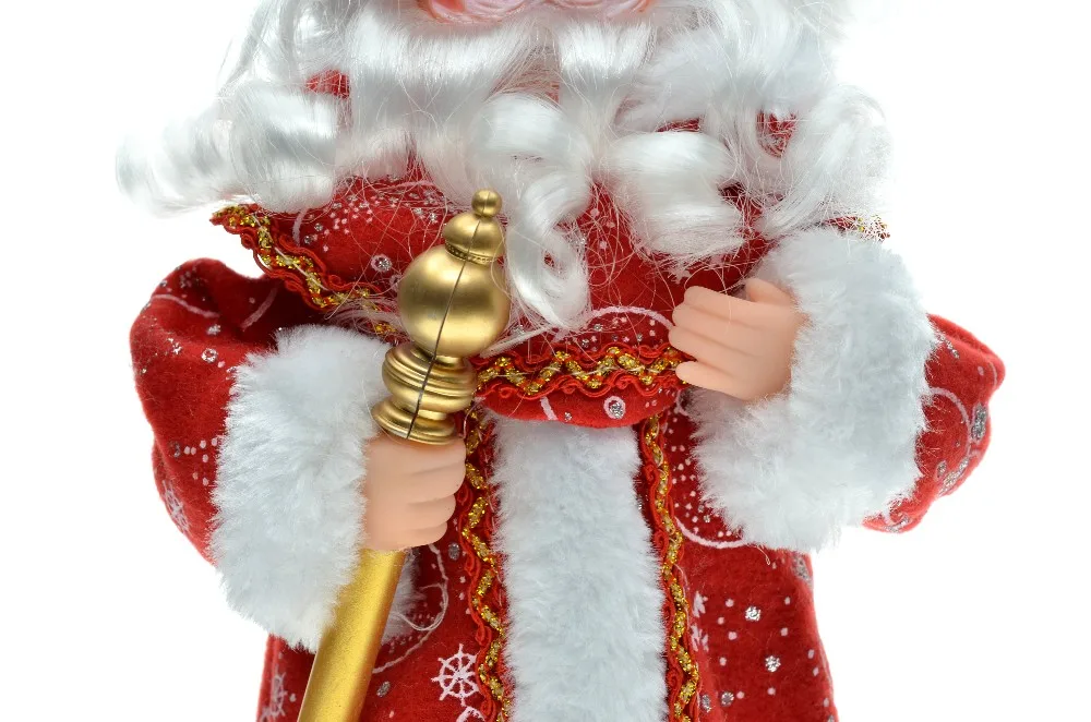 30cm New Year Christmas Ornaments Electric Santa Claus Musical Dancing Plush Dolls Toys Gifts For Child Home Decorations Crafts 18