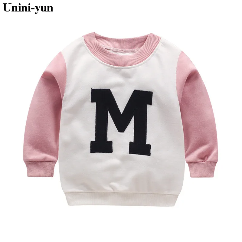 

[Unini-yun]Spring Baby Boy Girl Clothes Top Print Letter Cotton Pullover Sweatshirt Sport Pullover Children Clothing Spring