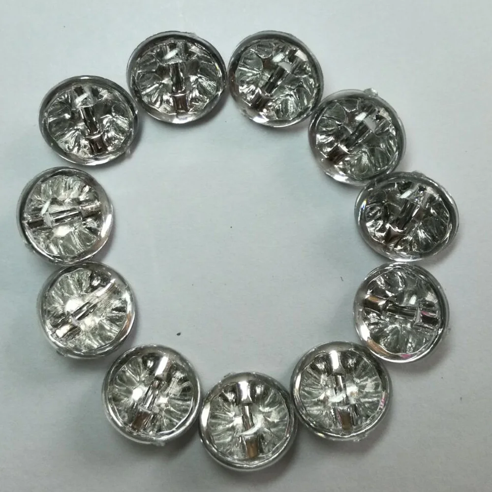 New 100Pcs Sewing Buttons Rhinestone Resin Flatback Round Crystal