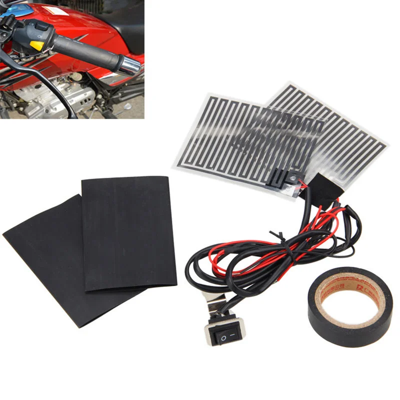 

12V Motorcycle Electric Heating Insert Handle Kit Refit Hand Set Universal Heated Grips Handlebar Pad Motorcycle Accessories