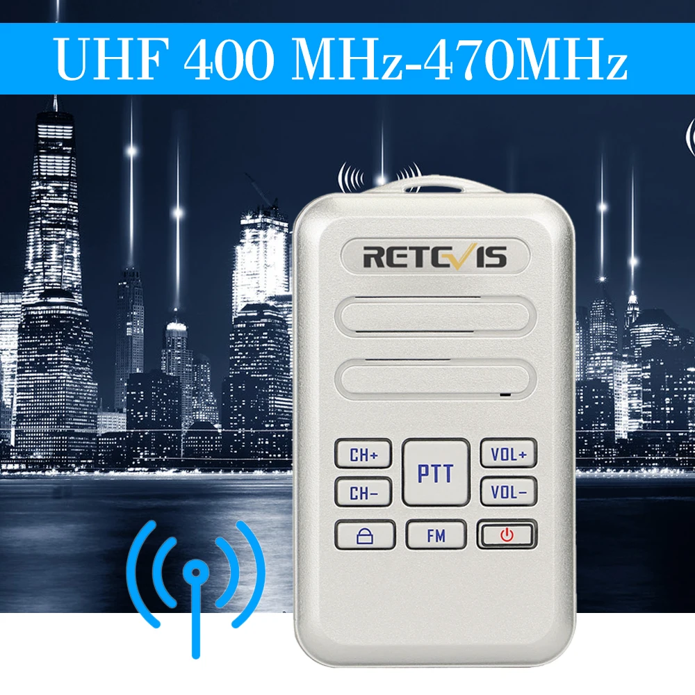 Retevis RT20 мини перезаряжаемая рация 2 Вт fm-радио двухсторонняя портативная домофон-рация UHF 400-470 МГц 16 каналов VOX PTT домофон
