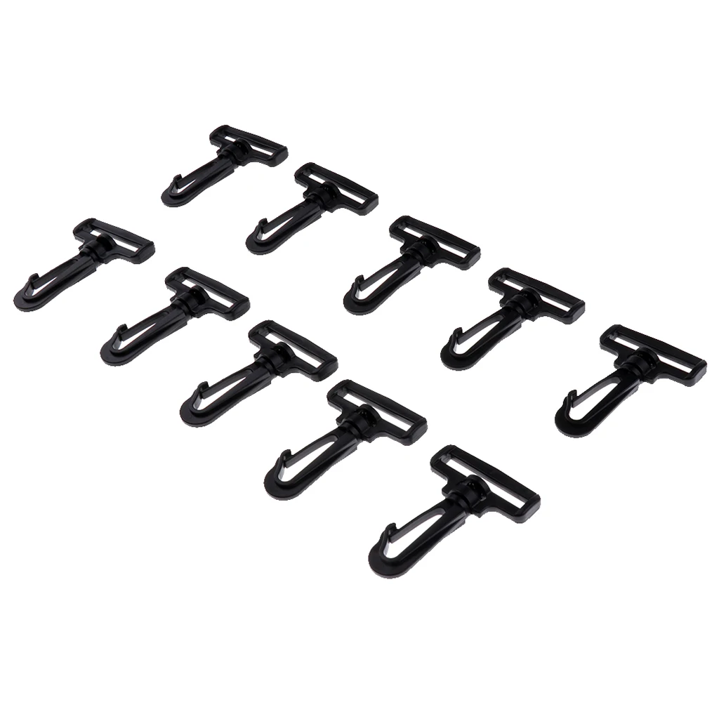 10Pcs 2/2.5/3/3.8mm Plastic Swivel Snap Hooks Buckle Hardware Paracord Outdoor Backpack Straps Webbing Bag Parts Accessories