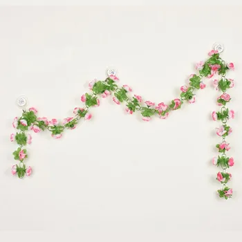 

Simulation Flower Leaves Vine Artificial Wreath Hangings Garland Rattan String Home Party Decoration Christmas Halloween
