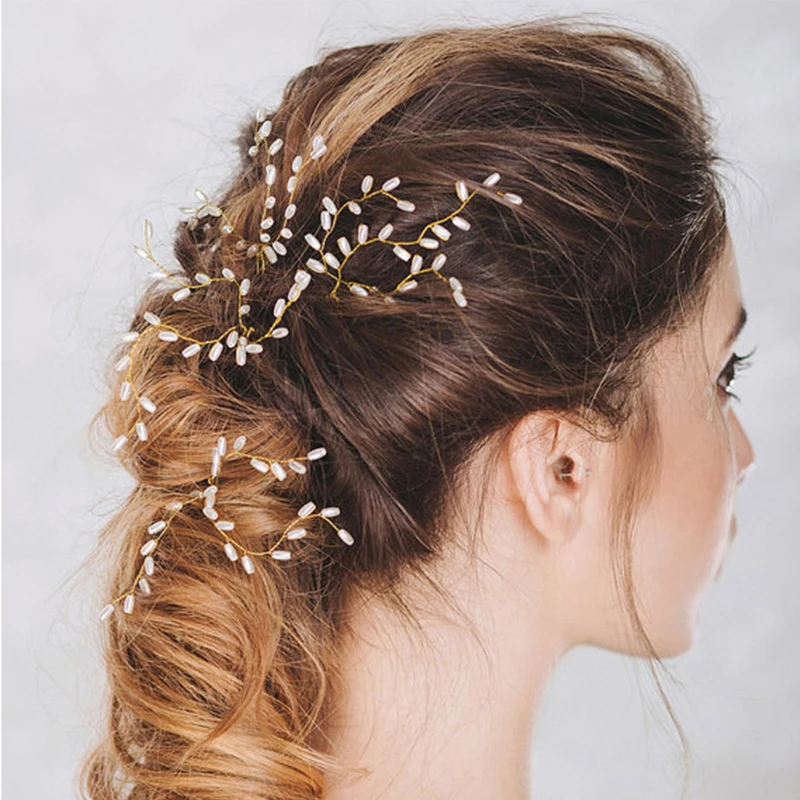 Gold Color Hair Pins  (6)