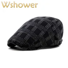 Который в душе черный, красный, темно-синий плед Весна Лето берет шляпа для женщин и мужчин хлопок плоская кепка регулируемая Повседневная газетчик солнцезащитный козырек кости