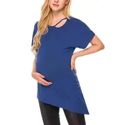 Грудное вскармливание беременность рубашки с коротким рукавом чистый цвет кормящих одежда топы футболки бег топы для беременных