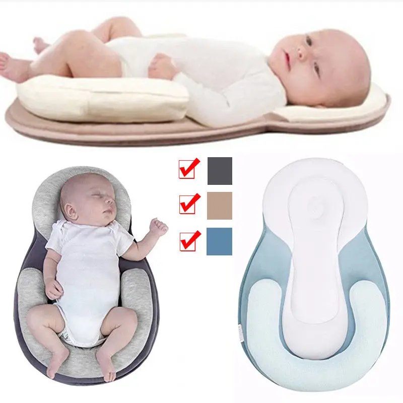 

Infant Newborn Baby Pillow Cushion Prevent Flat Head Sleep Nest Mattress Soft