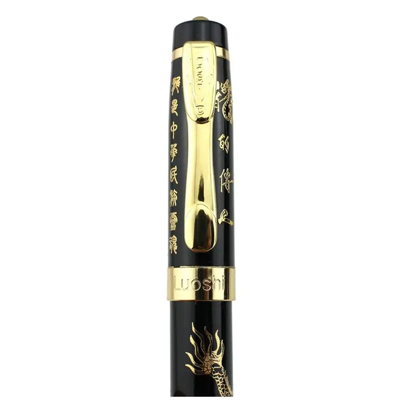 LUOSHI шариковая ручка 818 с китайским рисунком дракона Ручка-Черный