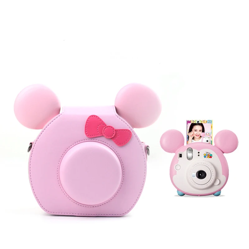 Loverly чехол из искусственной кожи для камеры с ремешком для Fujifilm Instax TsumTsum Polaroid camera Portector