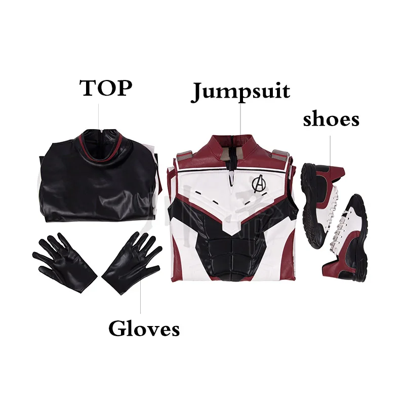 Latest Movie Avengers Endgame Cosplay Costumes Quantum Realm Jumpsuit 2019 New Superhero Bodysuit with Gloves S to 3XL