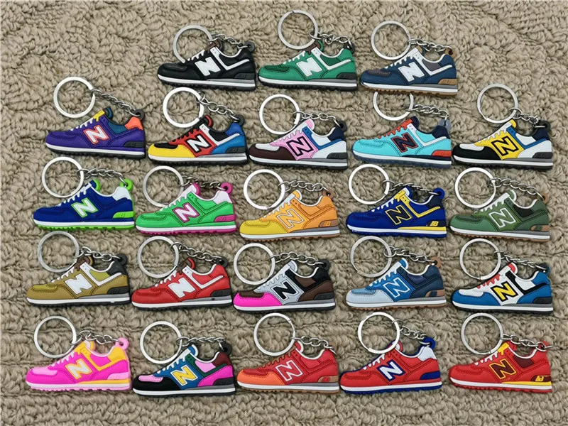 

Fashion Cute Mini Silicone New Balanceer 574 Keychain Key Ring Gifts Sneaker Key Holder Bag Charm Woman Men Kids Shoes Key Chain