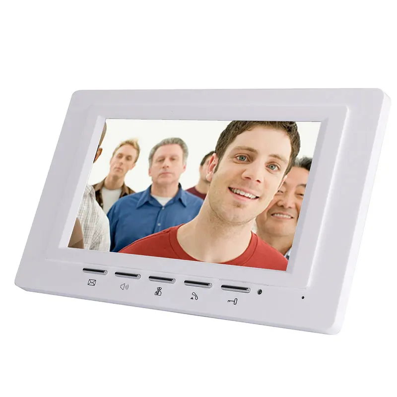 New Wired 7 inch Color Video Door Phone Doorbell Intercom System 1 Access Camera + 2 White Monitor In Stock