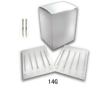 En gros – Aiguilles De Piercing pour le corps, 100 pièces, 14G, Tailles Assorties, Tatouage