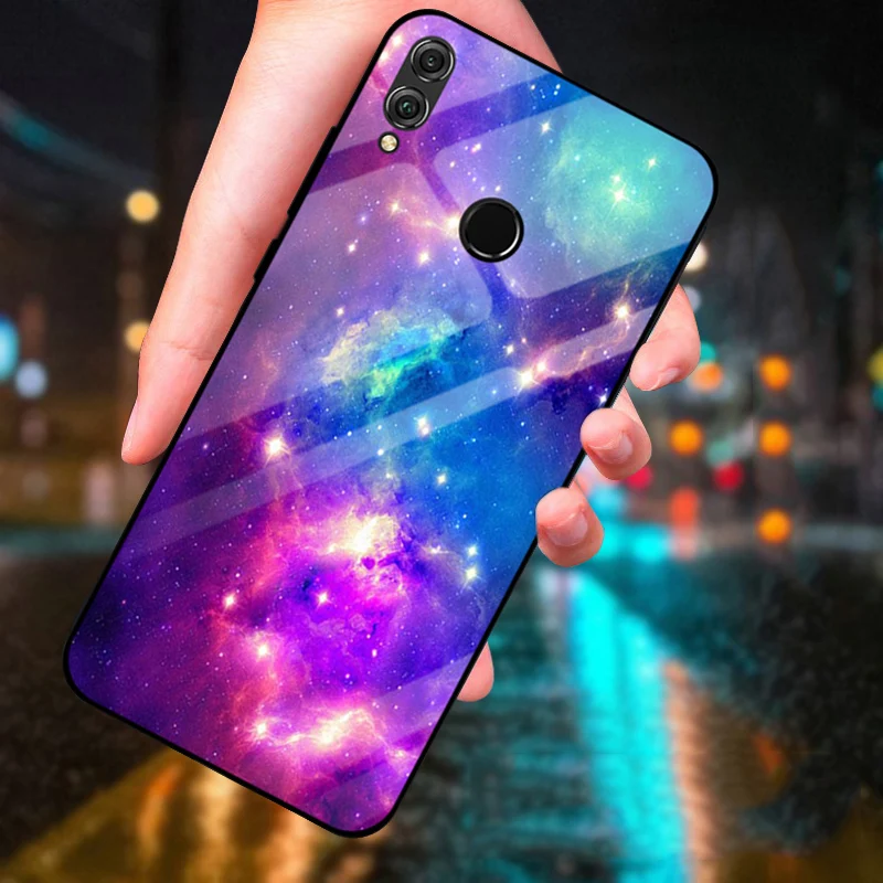 Для huawei Enjoy 9 Plus чехол звездное небо закаленное стекло чехол для huawei Enjoy9 Plus Защитная крышка оболочка Enjoy9Plus стекло coque
