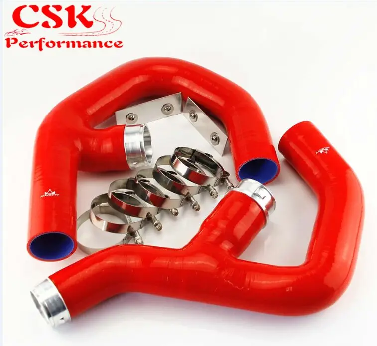 08SHC004ZRD Силиконовый турбо шланг w/фитинги для Гольф MK5-MK6 MKV GTI 2,0 FSi T 06-09 черный/синий/красный - Цвет: 08SHC004ZRD