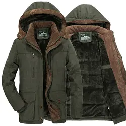 Большие размеры L ~ 5XL 6XL Для мужчин Зимние флисовые теплые толстые куртки Для мужчин верхняя одежда Непродуваемые Повседневное пальто с