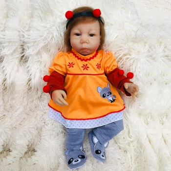 

45cm real reborn silicone Baby Dolls handmade Realistic Bonec Lifelike collectible doll bebe bonecas Reborn Birthday Xmas gifts