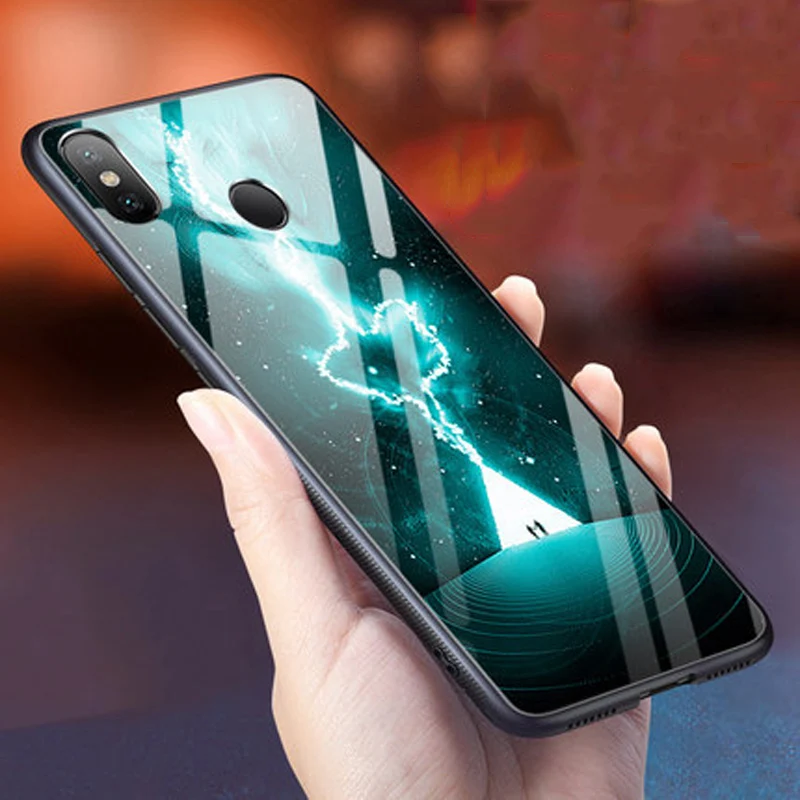 Чехол из закаленного стекла для Xiaomi Mi Mix 2 s чехол мягкая силиконовая рамка Жесткий