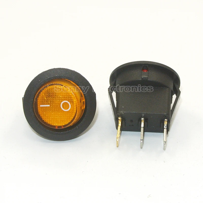  100pcs Red green blue yellow LED Illuminated 24v Rocker Switch 20 Amp DC Round Light 24 V Volt Kit  - 32826621677