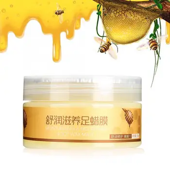 

120g Milk Honey Foot Wax Skin Whitening Cream Gel Moisturizing Exfoliating Anti-crack for Feet Skin Care Foot Peel Off Mask