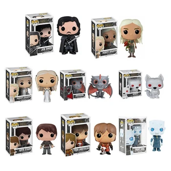 YUYU POP Song Of Ice And Fire Game Of Thrones Jon SnowDaenerysGhost PVC Action Figure Collectible Model toys for chlidren NEW
