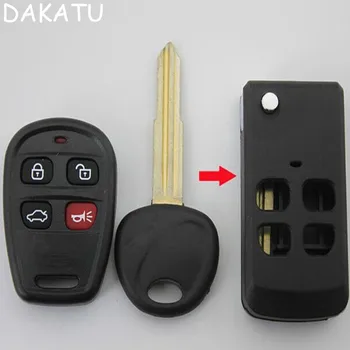 

DAKATU 4 Buttons Remote Flip Folding Key Shell Keyless Fob Case Fit For Kia Optima Sorento Rio Spectra