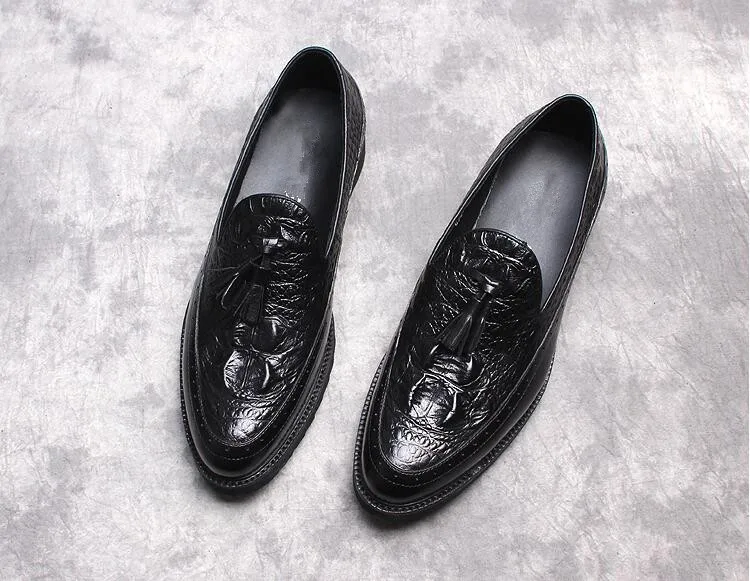 Hombre Oxfords Italiano Negro Masculina 2018 Zapatos Primavera Derby Mujers 2 Moda Vestido 1 Cuero Handmade Amarillo Para EdIwIF