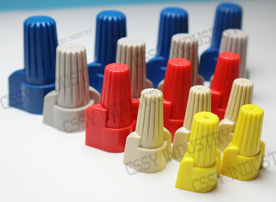 Tanie 50 sztuk partia elektryczne podwójne skrzydła śruby na drut złącze Twist on zaciski czapka wiosna wkładka asortyment P11 P12 P13 15 P17