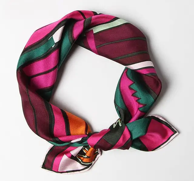 Small Silk Scarf for Women 55*55cm Square Bandanna Pure Twill Silk