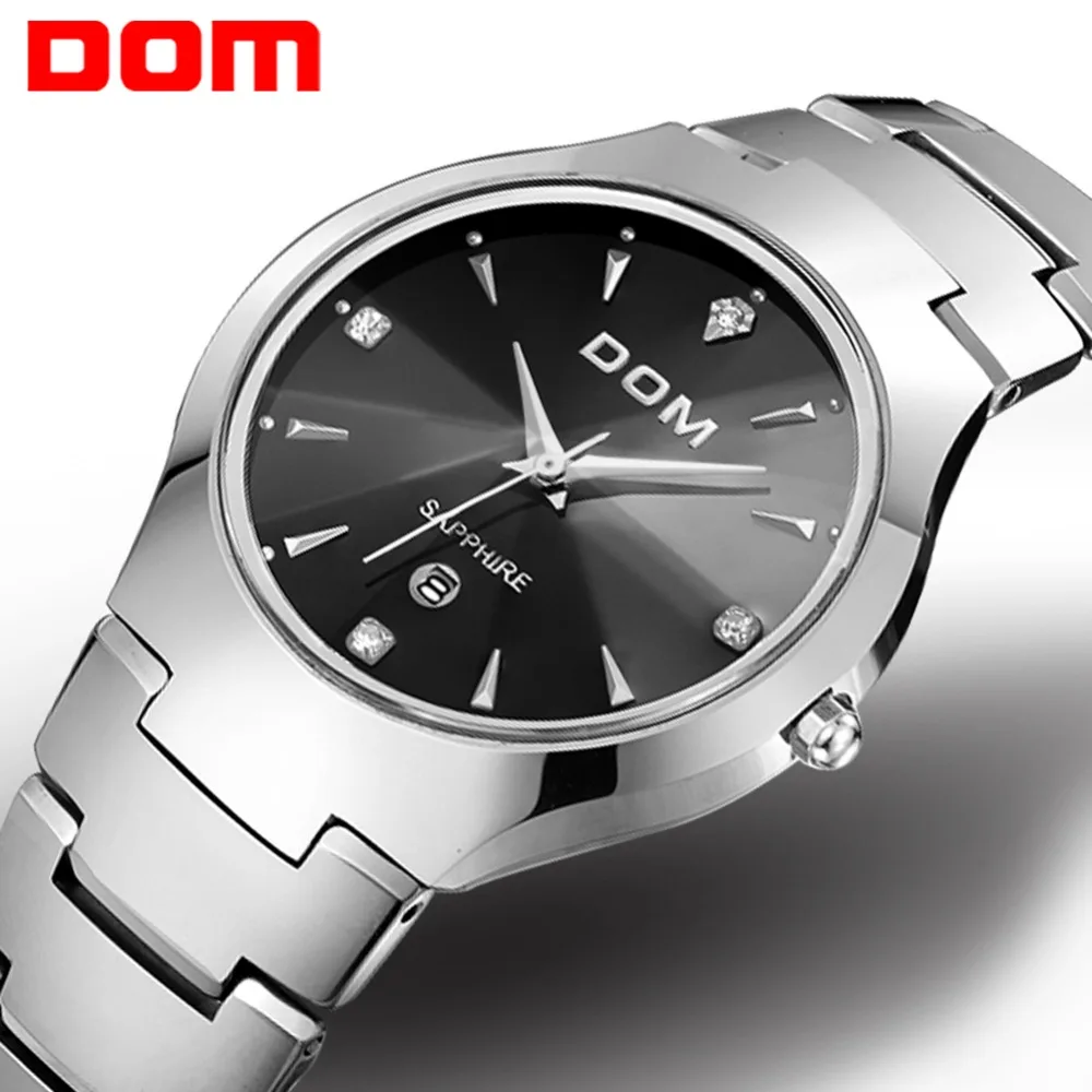 Watch Men DOM Brand hot sport Luxury tungsten steel Strap Wrist 30m waterproof Business Quartz watches Fashion Casual W-698-1M