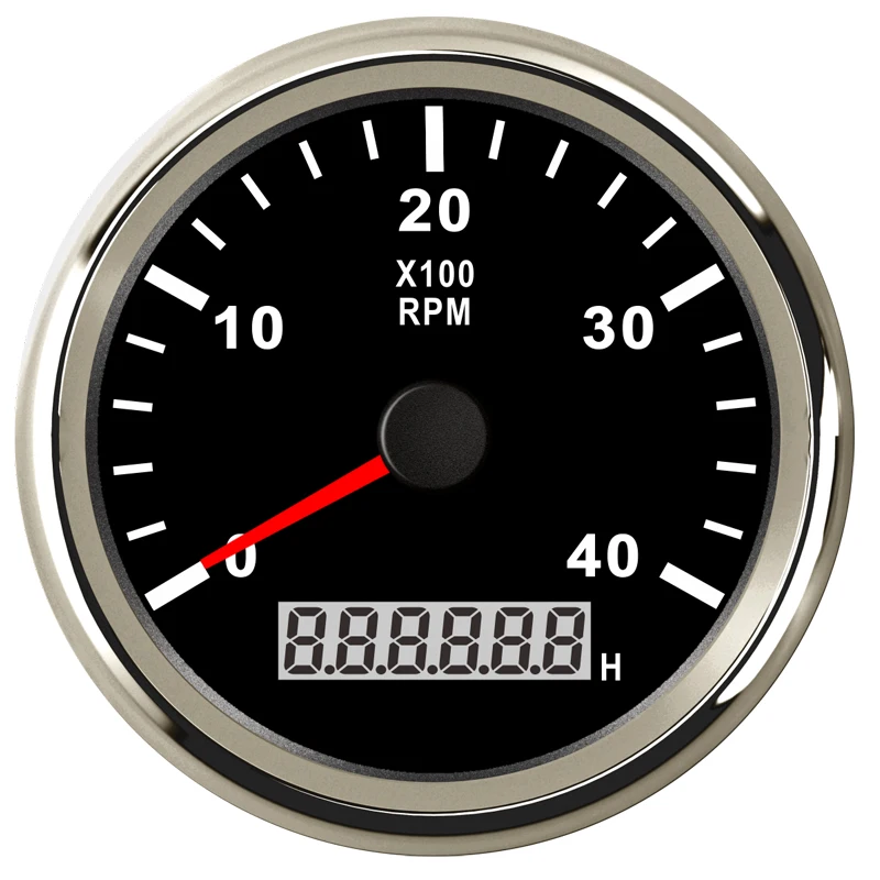 

Waterproof 85mm Marine Tachometer 4000RPM with hourmeter 12V/24V fit boat car truck