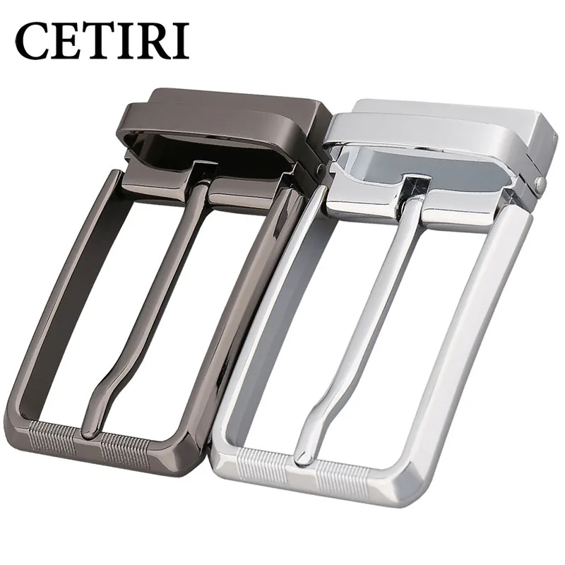

CETIRI 26 style 3.3cm-3.4cm solid alloy pin buckle heads for belt men's fashion belt buckles suitable leather belts with holes