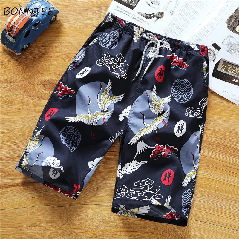 Шорты мужские до колена с принтом высокого качества дышащие мужские летние шорты для отдыха простые универсальные Повседневные в Корейском стиле шикарные