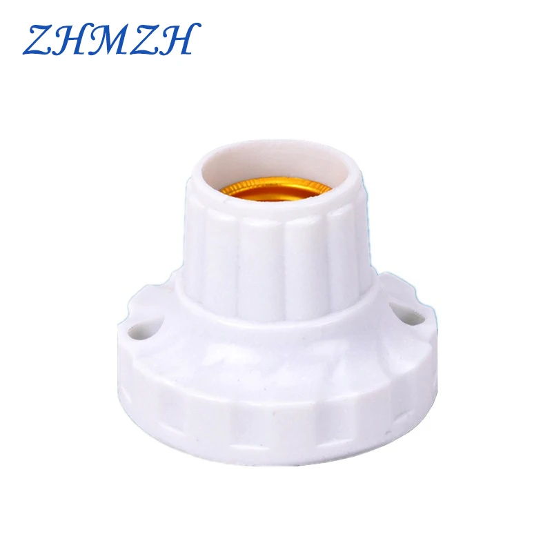 Lamp Bulb Holder Lamp Base E27 Round Plastic Screw Flat Ceiling Type Socket